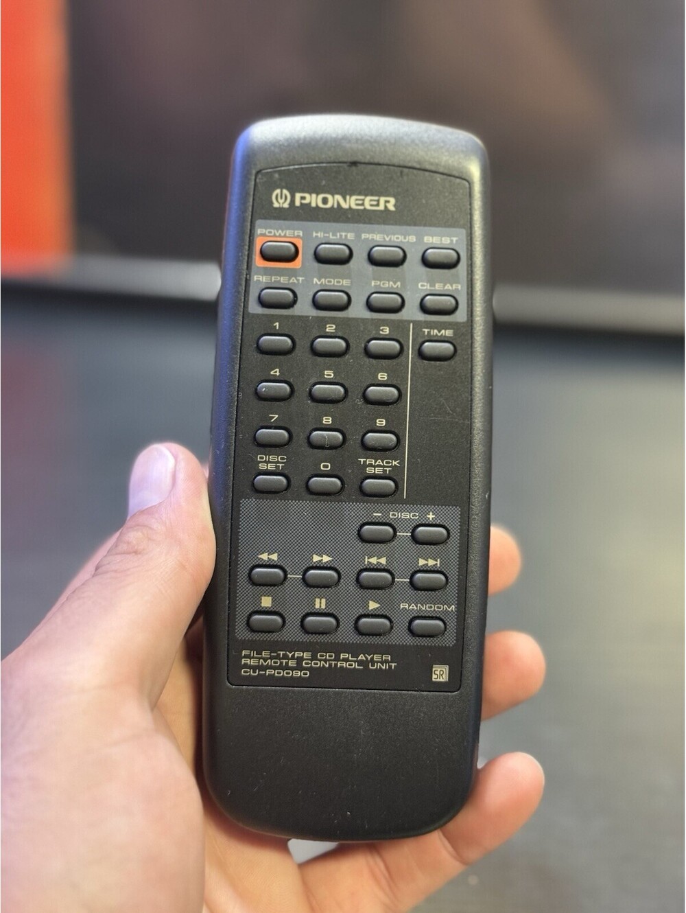 Pioneer CU-PD090 OEM Remote Control PD-F507 PD-F607 File Type CD Player
